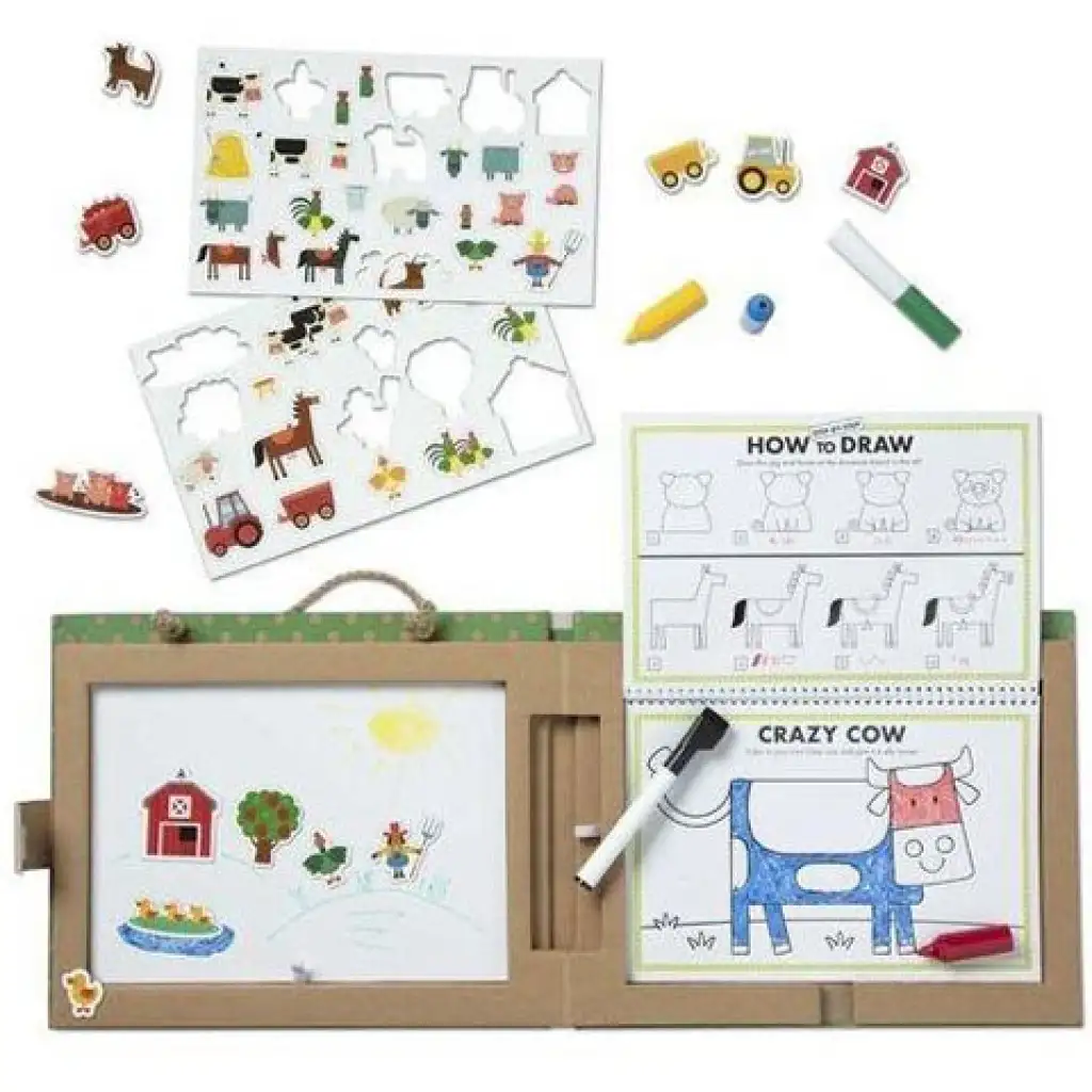 imagen de Juego de dibujo borrable y granja magnética - Melissa & Doug 2