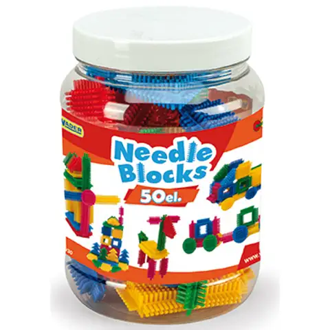 imagen de Juego de elementos de construcción espinosos en recipiente de almacenamiento de 50 piezas - Wader 1