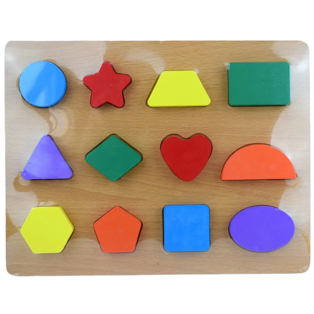 imagen de Juego de encaje de formas de madera colorido 30x23cm 1