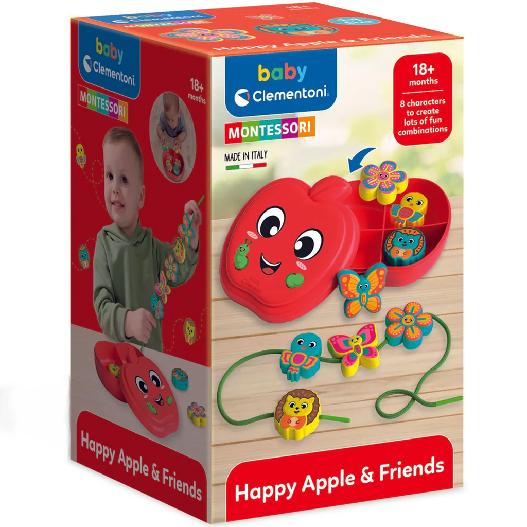imagen de Juego de ensartar manzana divertida - Clementoni Baby 1