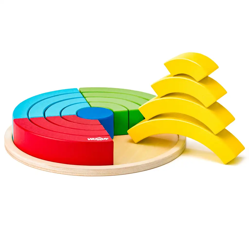 imagen de Juego de equilibrio de arcoíris de madera - Woodyland 1