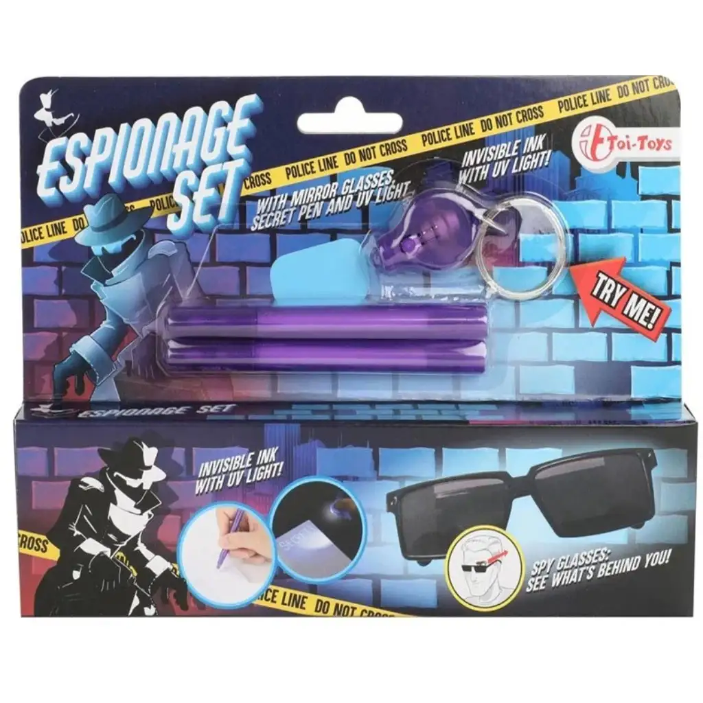 imagen de Juego de espía con gafas espejadas y set de bolígrafos UV 1