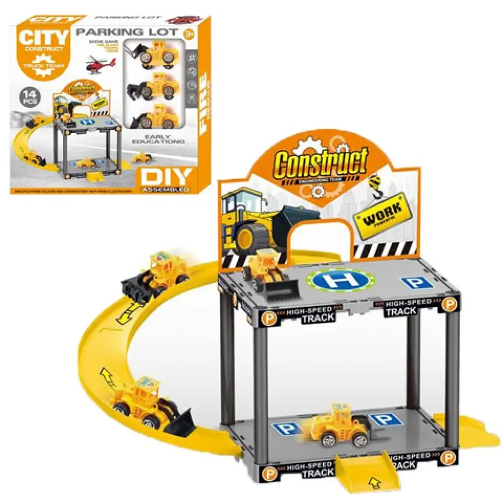 imagen de Juego de estacionamiento de construcción con coches pequeños 1