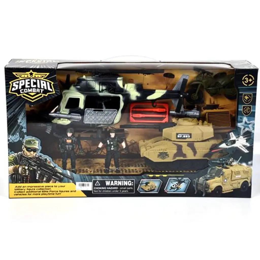 imagen de Juego de figuras de acción de combate especial con vehículos de guerra 1