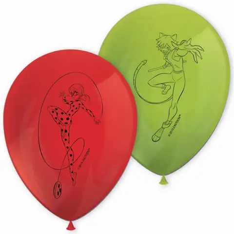 imagen de Juego de globos Miraculous 8 unidades 1