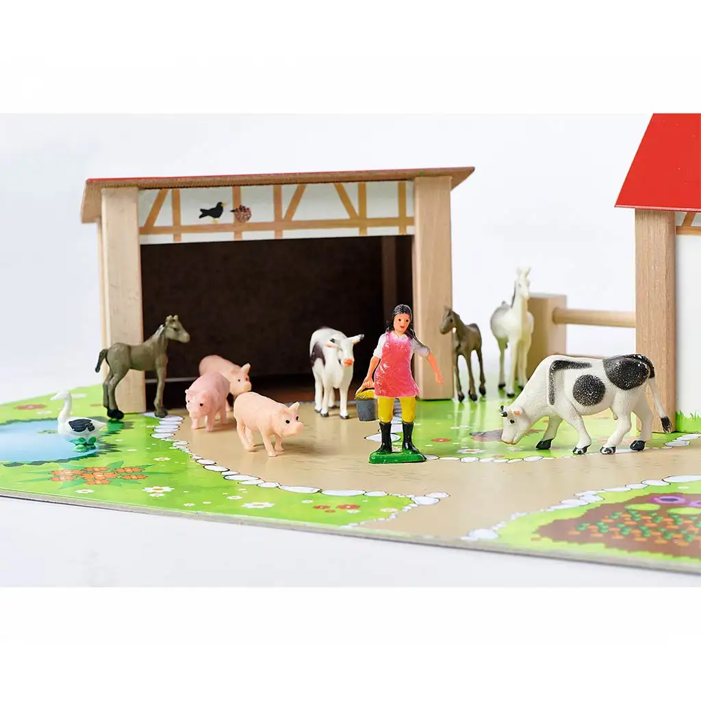 imagen de Juego de granja de madera de 21 piezas - Eichhorn 3