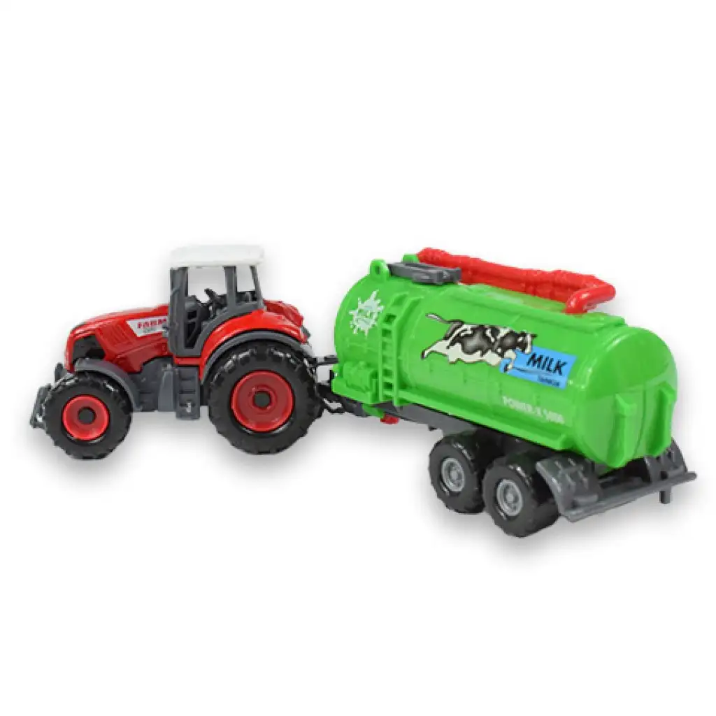 imagen de Juego de Granja: Tractor agrícola con remolque en cuatro versiones de 22cm 2