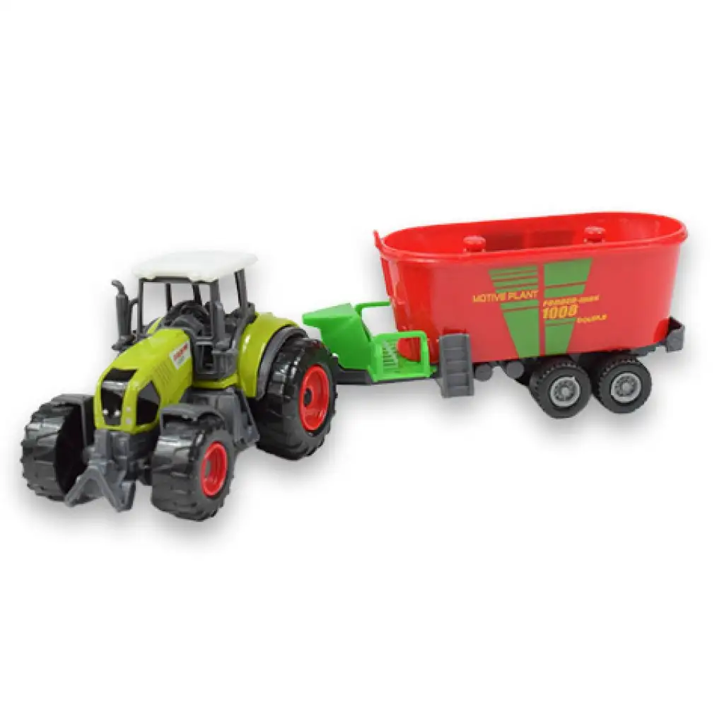 imagen de Juego de Granja: Tractor agrícola con remolque en cuatro versiones de 22cm 6