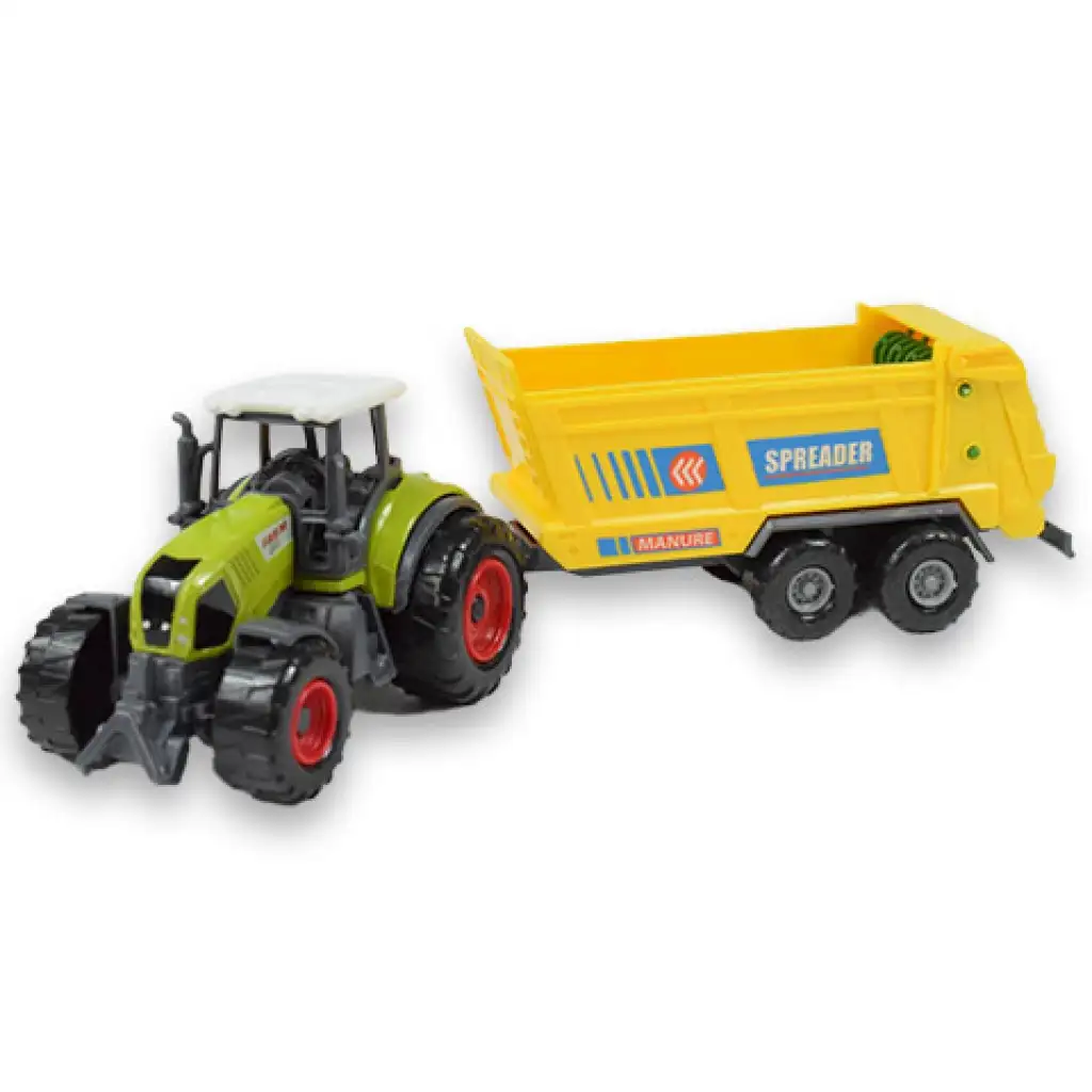 imagen de Juego de Granja: Tractor agrícola con remolque en cuatro versiones de 22cm 8
