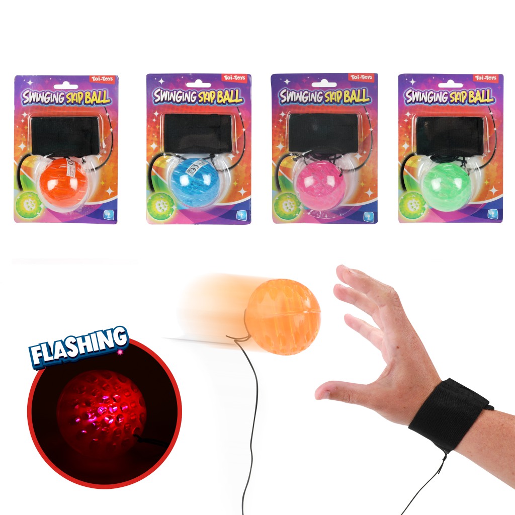 imagen de Juego de habilidad con lanzador de pelotas iluminadas para llevar en la muñeca en varias versiones de color 1ud 2