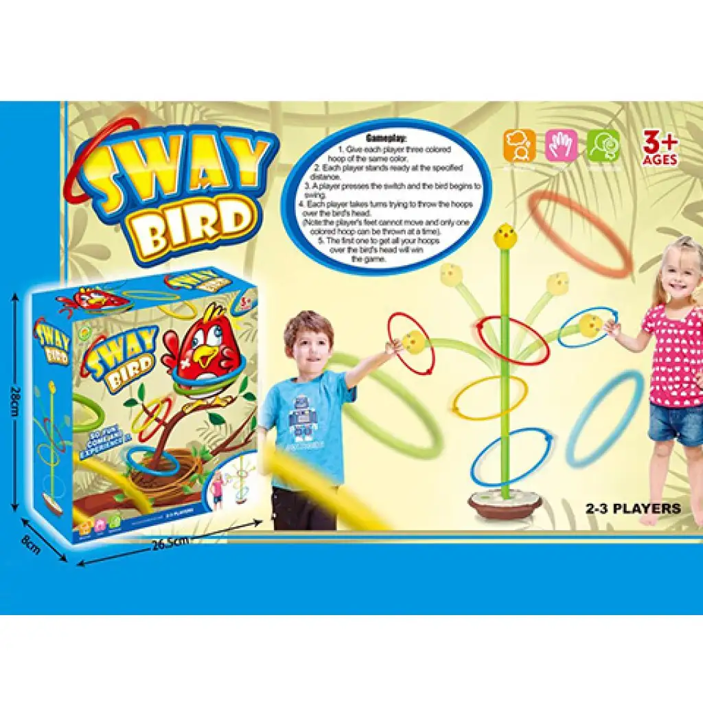 imagen de Juego de habilidad de lanzamiento de aros con pájaro inquieto 2