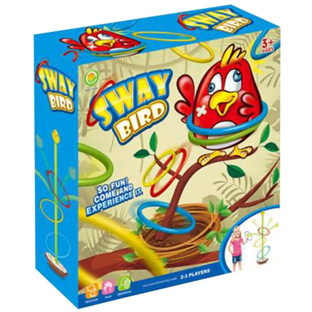 imagen de Juego de habilidad de lanzamiento de aros con pájaro inquieto 1
