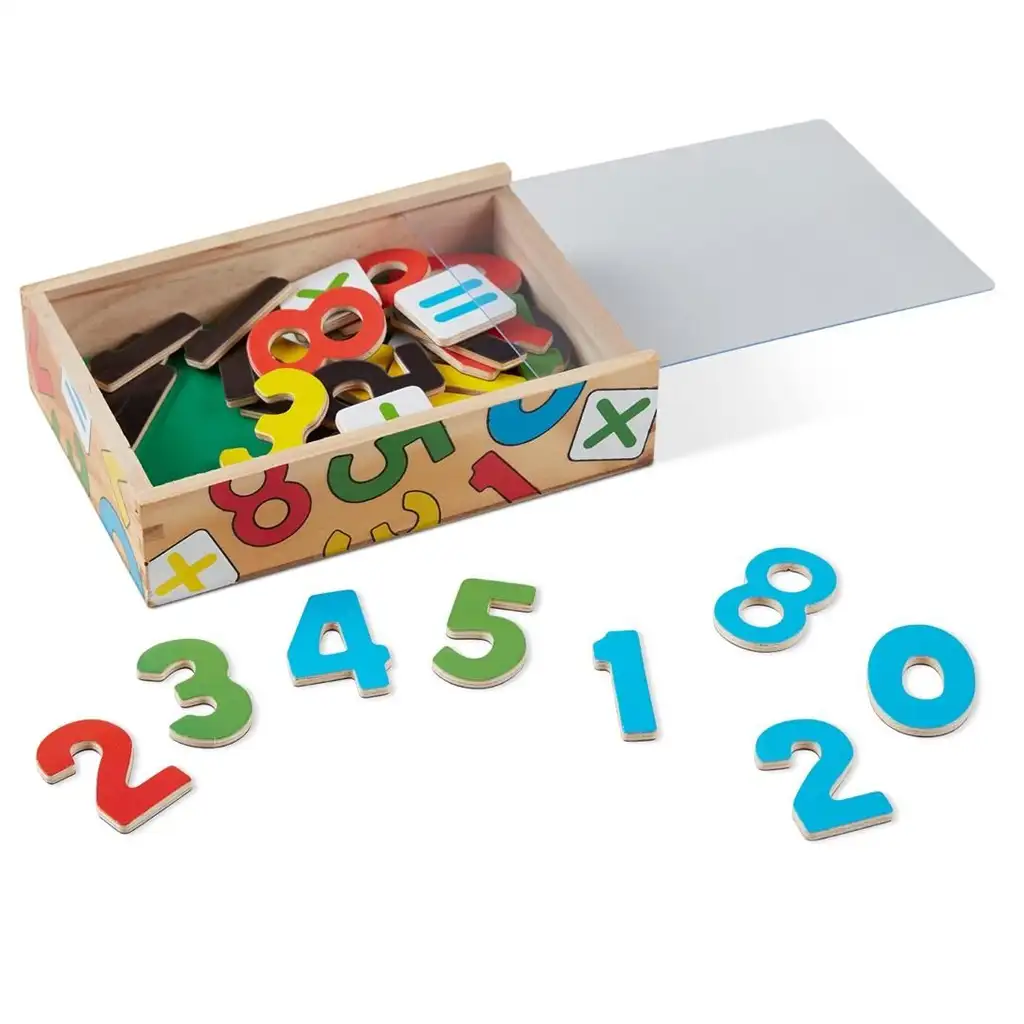imagen de Juego de habilidades con números de madera magnéticos en caja de almacenamiento - Melissa & Doug 2