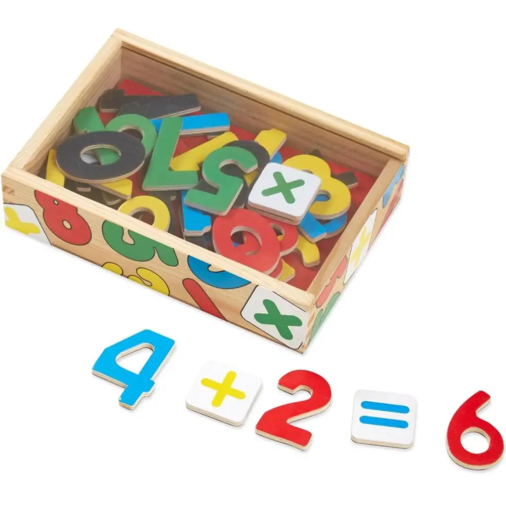 imagen de Juego de habilidades con números de madera magnéticos en caja de almacenamiento - Melissa & Doug 4