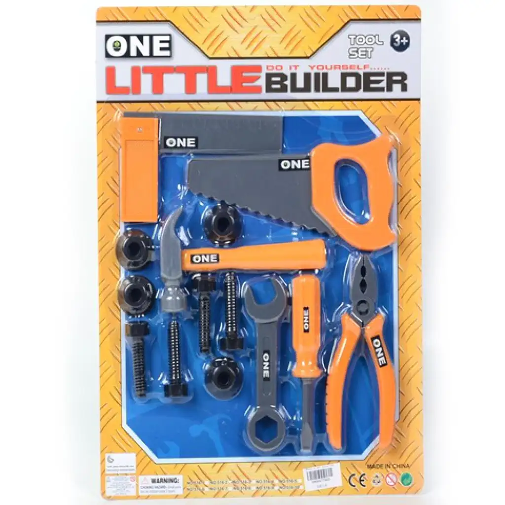 imagen de Juego de herramientas de construcción DIY con sierra y martillo 1