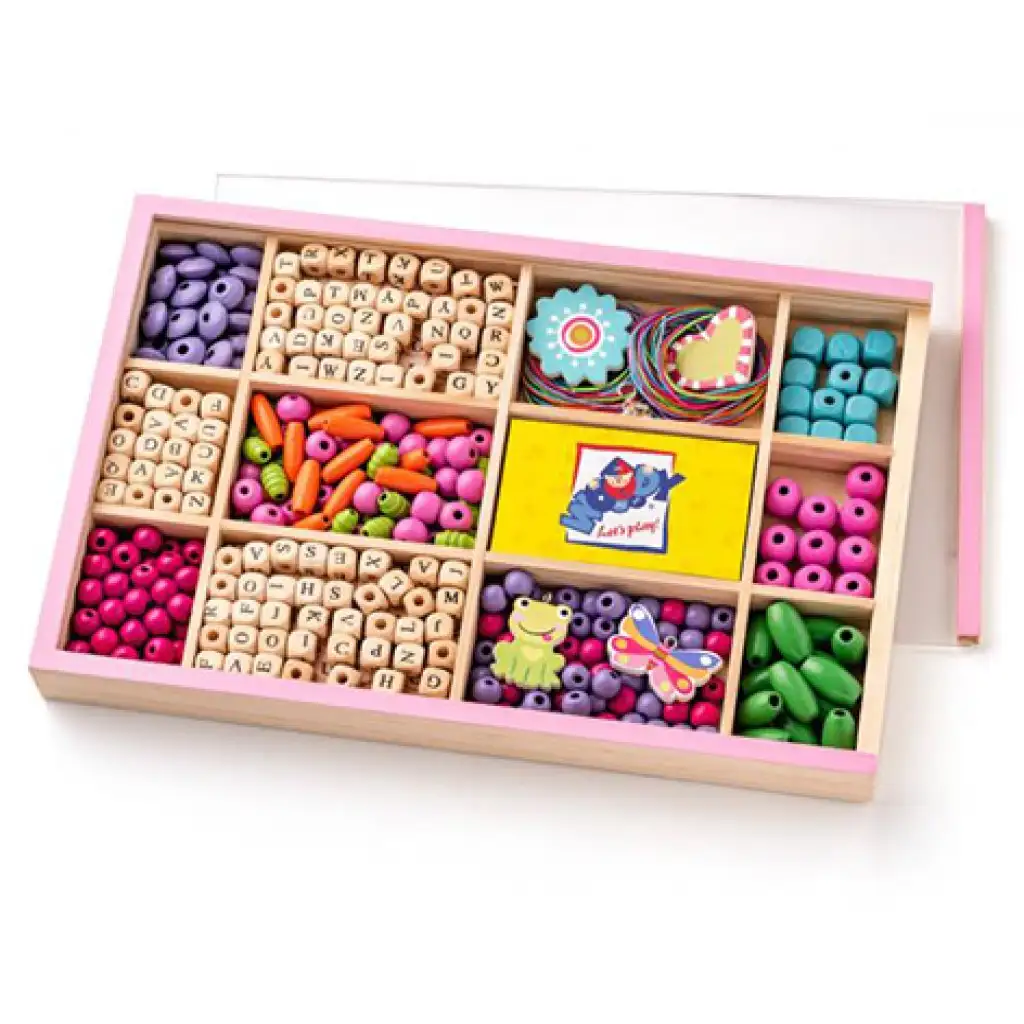 imagen de Juego de joyería de madera con letras - Woodyland 1
