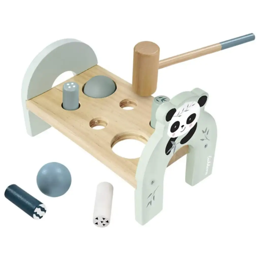 imagen de Juego de martillo con panda de madera - Eichhorn 2