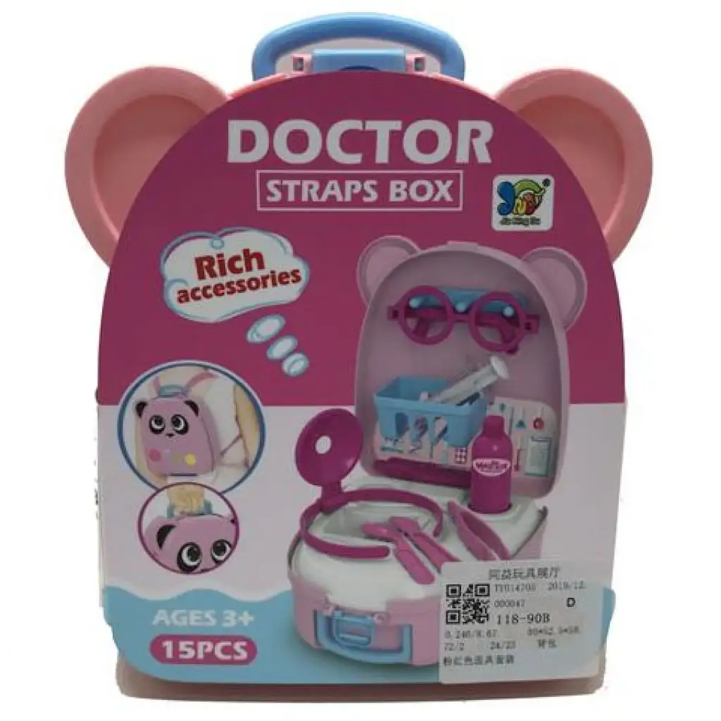 imagen de Juego de médico en mochila rosa con accesorios 1