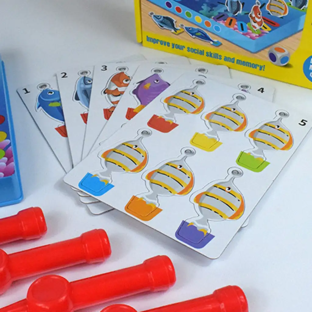 imagen de Juego de memoria de pesca con peces y cañas de pescar 4