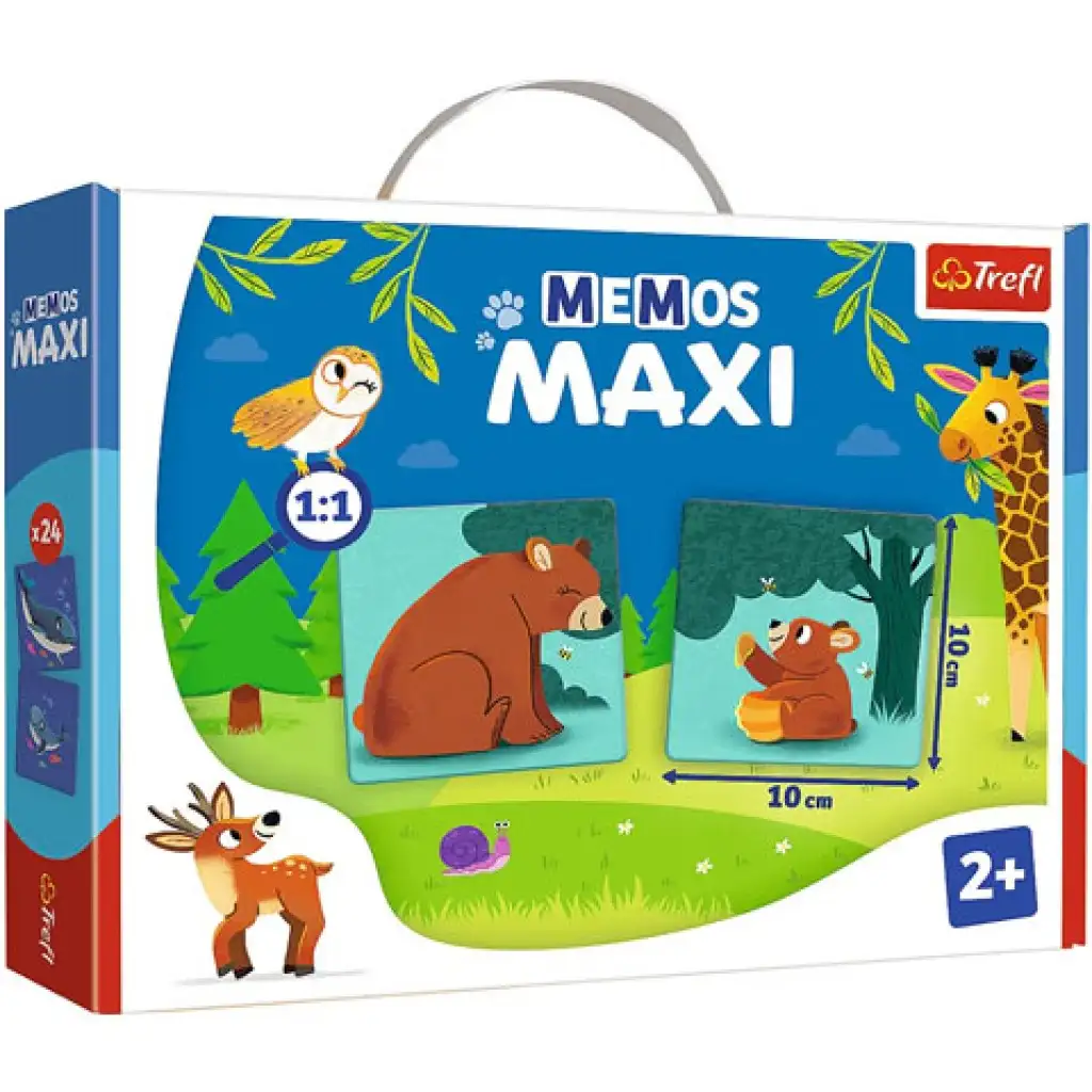 imagen de Juego de memoria Maxi de animales 24 piezas - Trefl 1