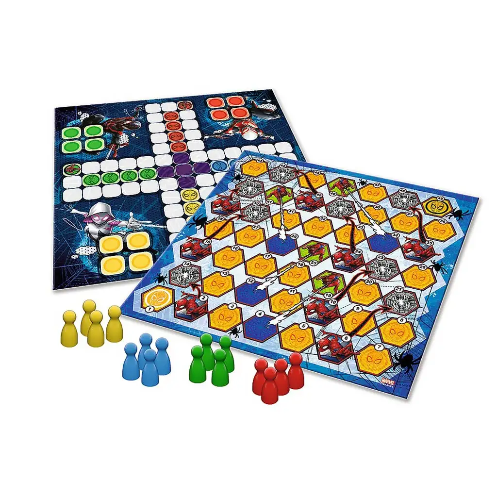 imagen de Juego de mesa de Spider-Man 2 en 1: ¿Quién ríe al final? y Serpientes y escaleras - Trefl 2