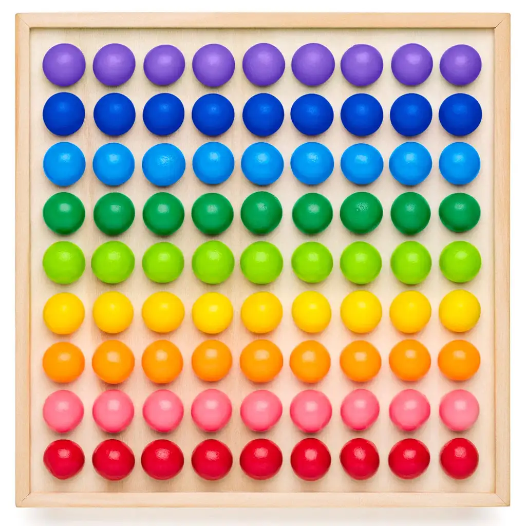 imagen de Juego de mesa lógico de bolas arcoíris - Woodyland 3