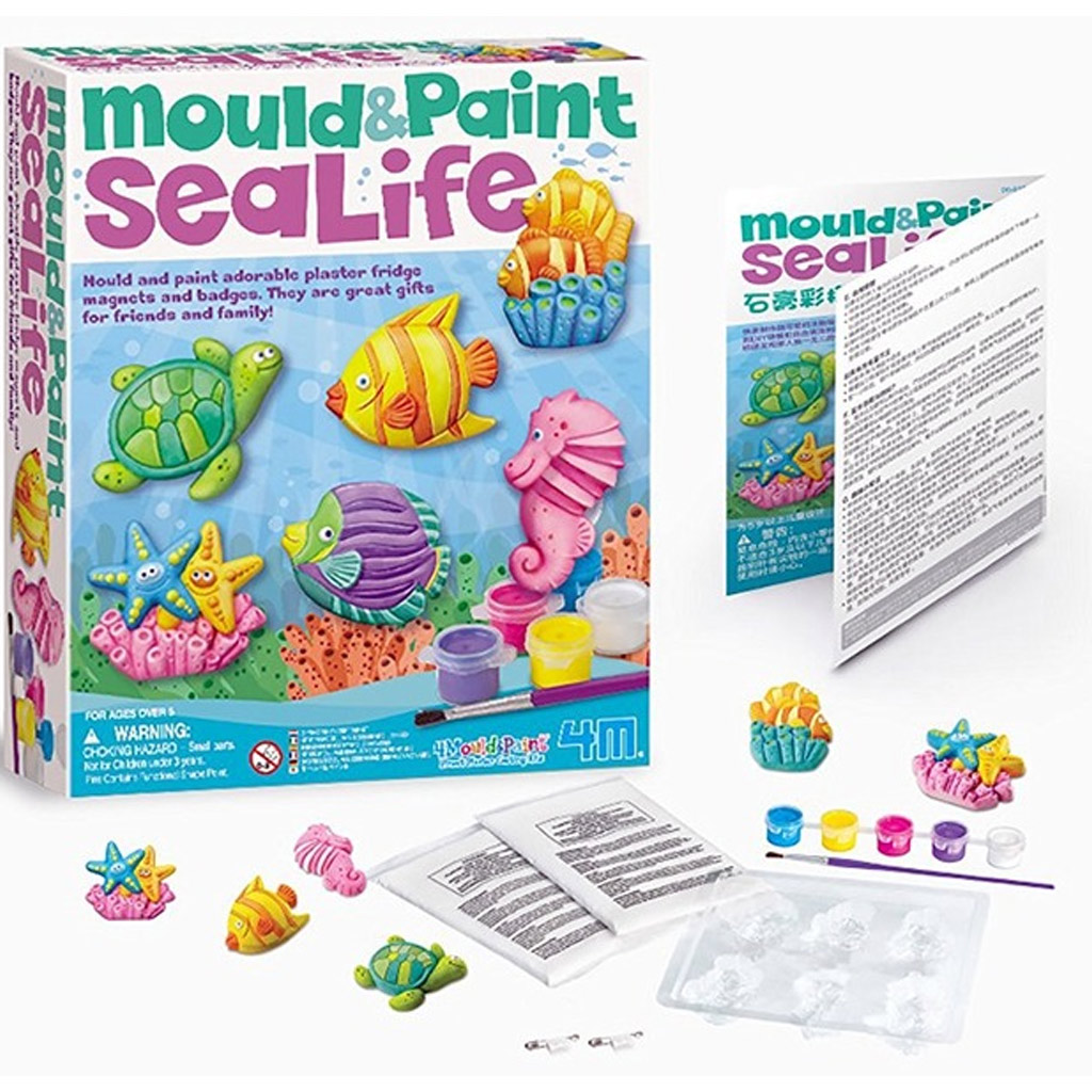 imagen de Juego de moldes de yeso de animales marinos 4M 2