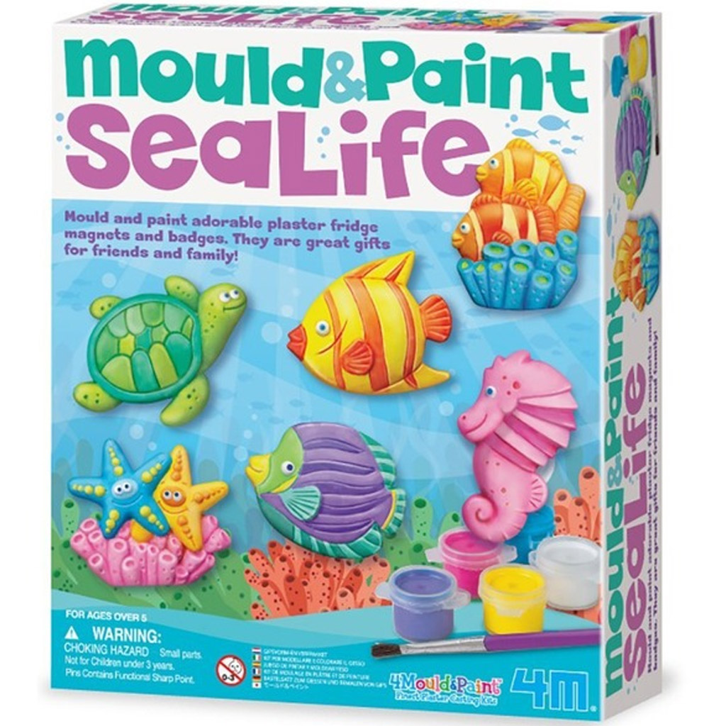 imagen de Juego de moldes de yeso de animales marinos 4M 1