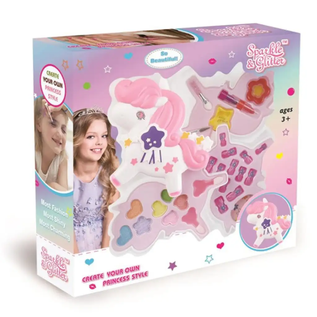 imagen de Juego de paleta de maquillaje en forma de poni Sparkle & Glitter 1