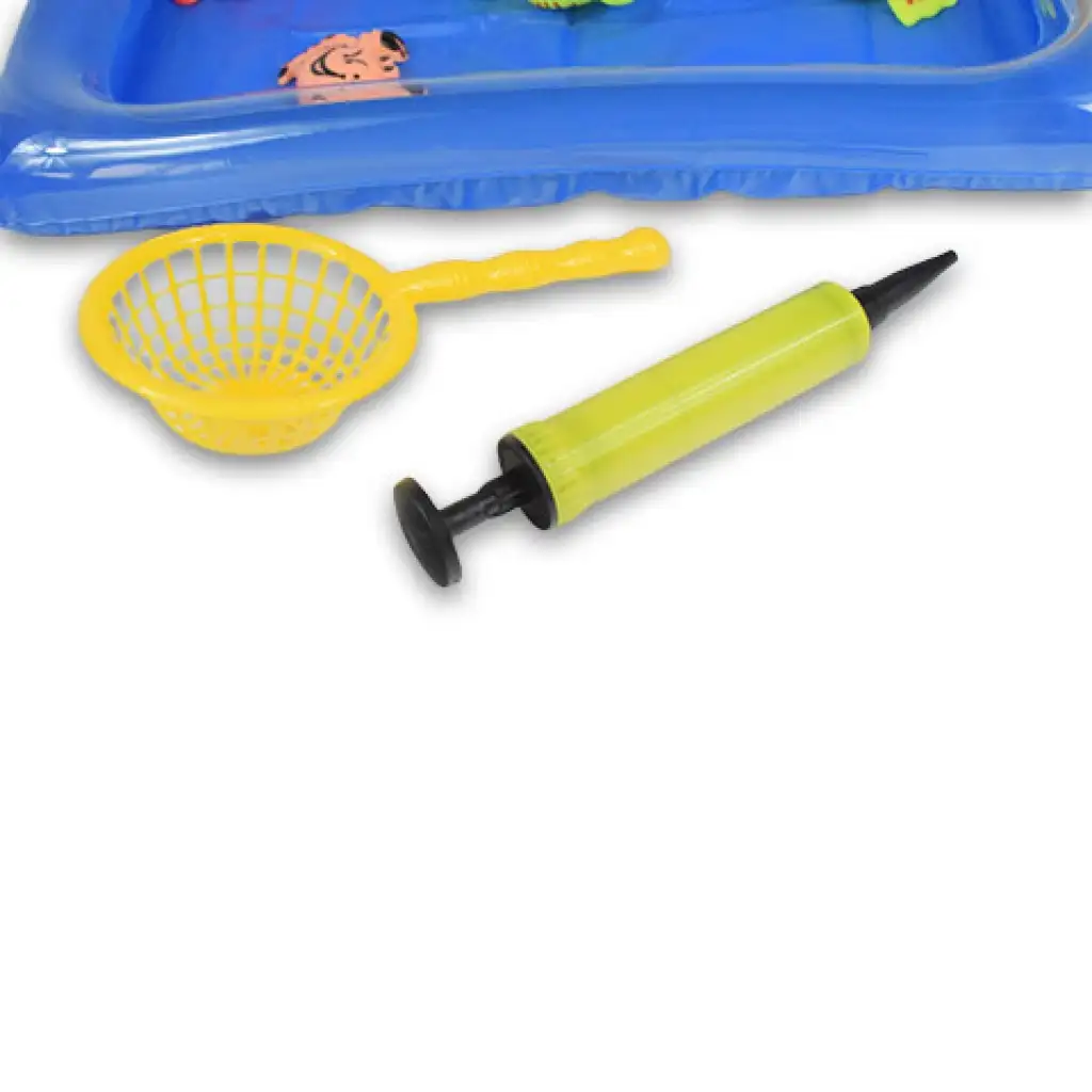 imagen de Juego de pesca con piscina inflable y caña de pescar telescópica 5