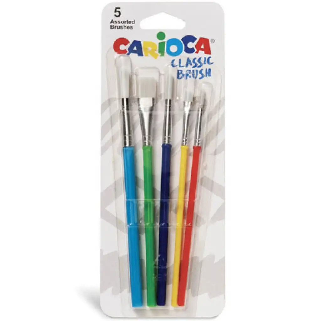 imagen de Juego de pinceles School Brush 5 piezas - Carioca 1