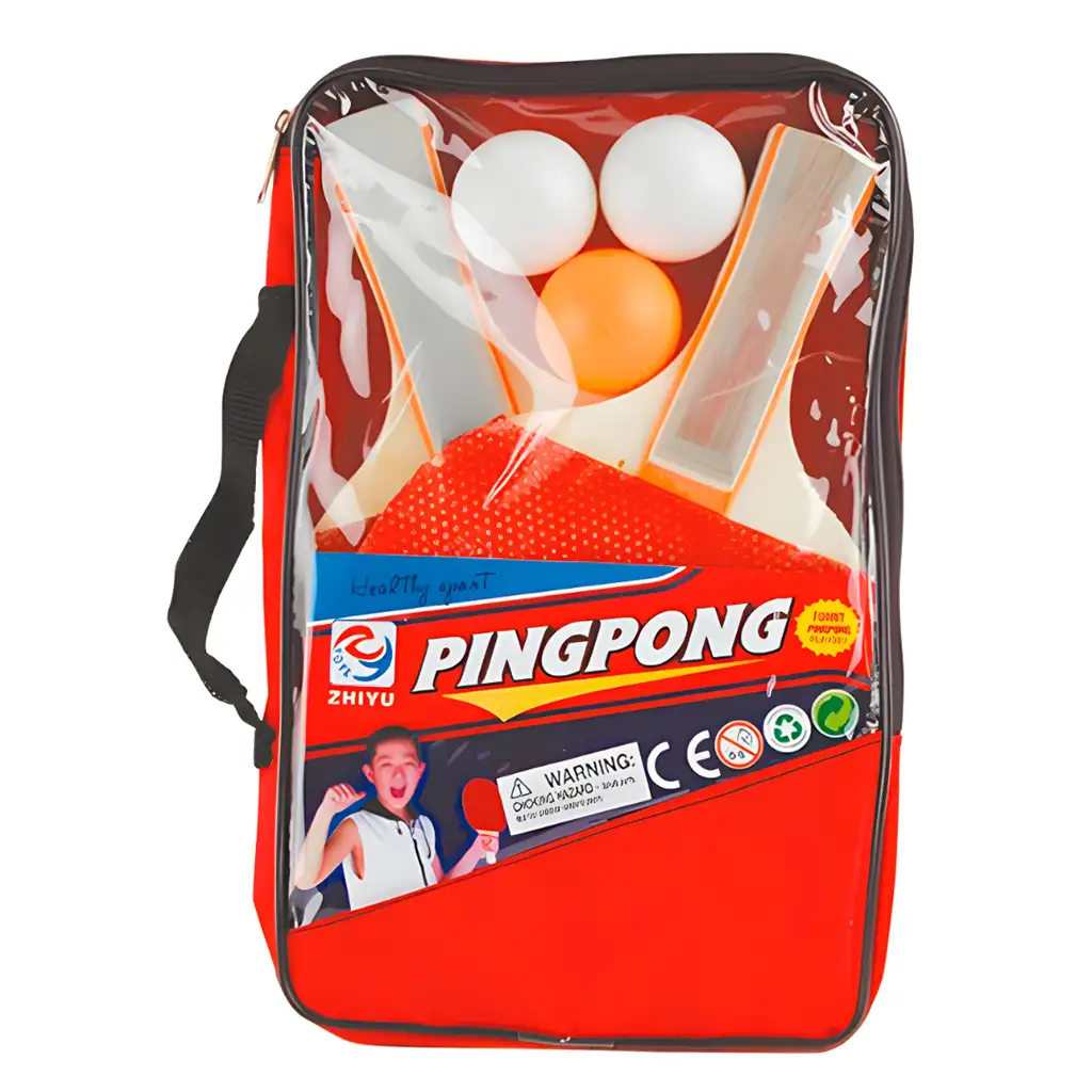 imagen de Juego de ping-pong en bolsa con 2 raquetas y 3 pelotas 1