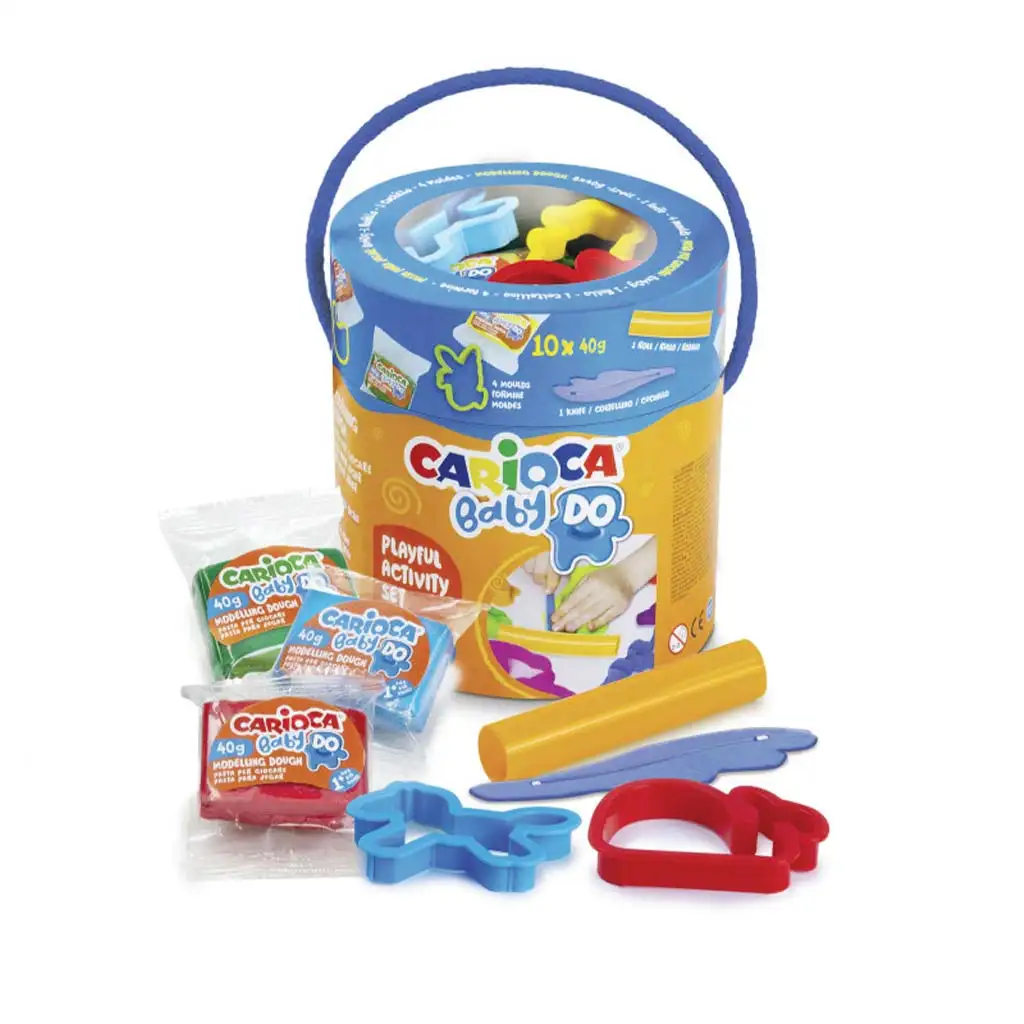 imagen de Juego de plastilina Baby 10x40g con plastilina y otros accesorios - Carioca 1