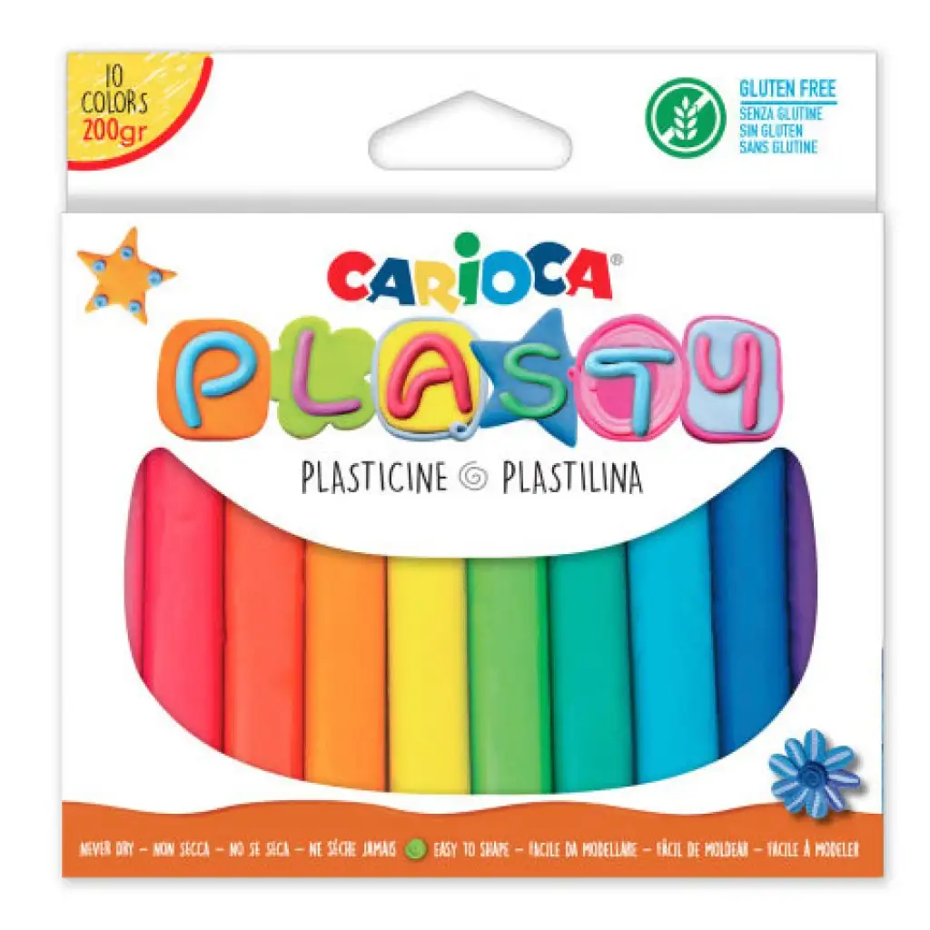 imagen de Juego de plastilina de colores de 10 piezas - Carioca 1