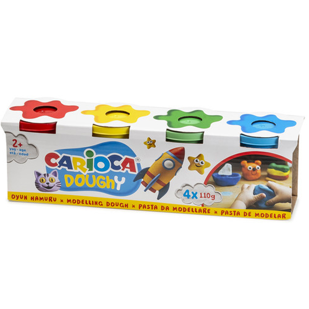 imagen de Juego de plastilina Doughy en tarro 4x110g - Carioca 1