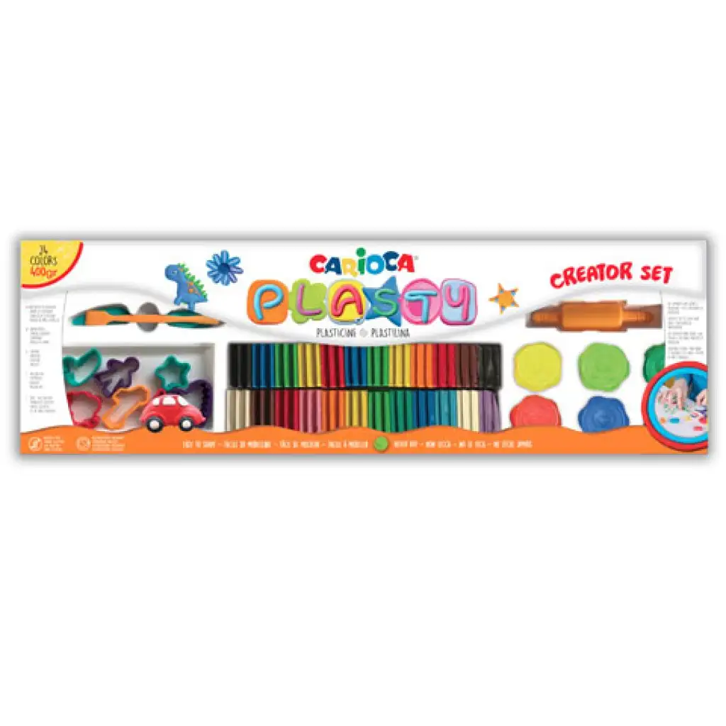 imagen de Juego de plastilina modeladora de 50 piezas con accesorios - Carioca 1