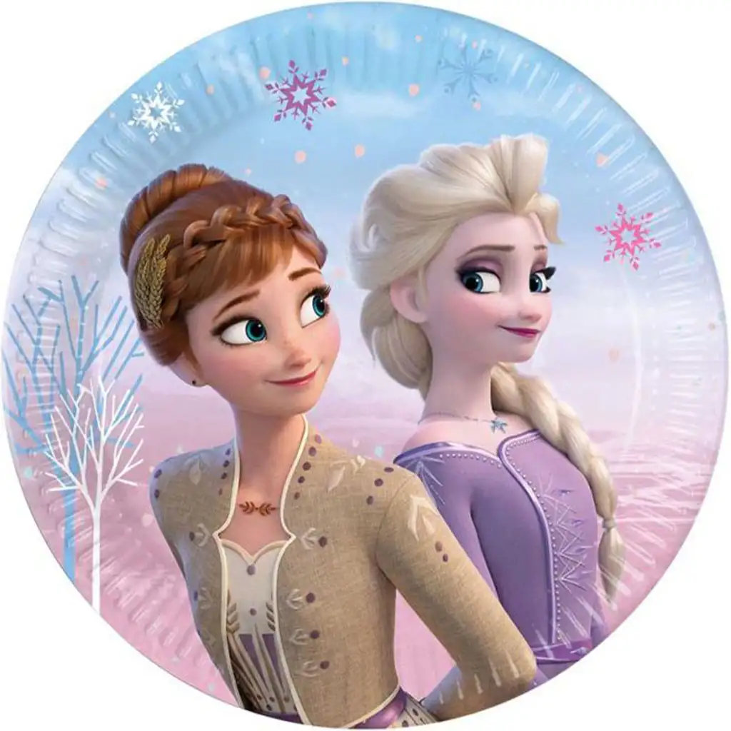 imagen de Juego de platos de papel de 8 piezas de Frozen 2 de 20 cm 1