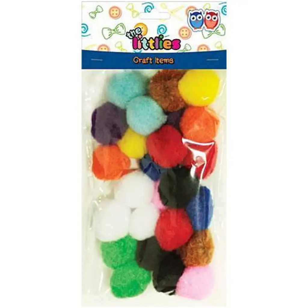 imagen de Juego de pompones coloridos 25mm 25uds 1
