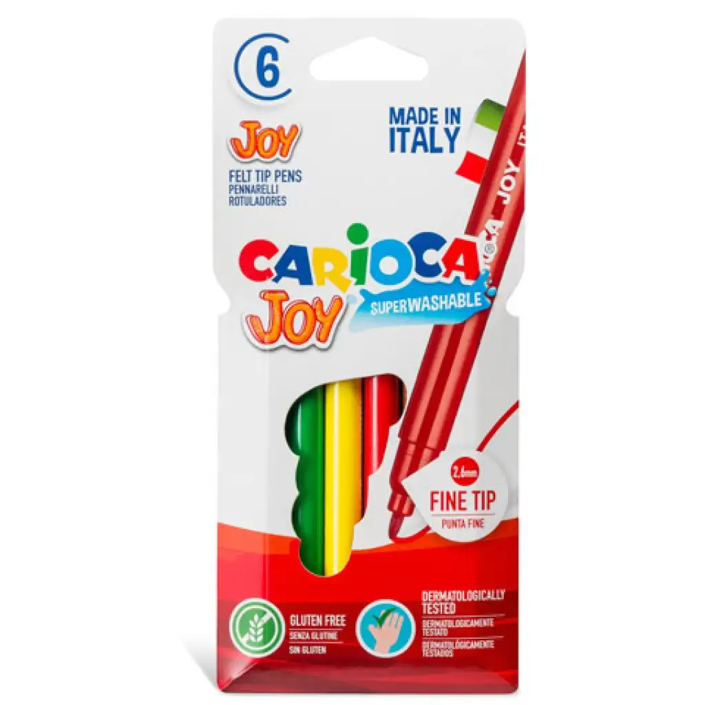 imagen de Juego de rotuladores finos 6ud - Carioca 1