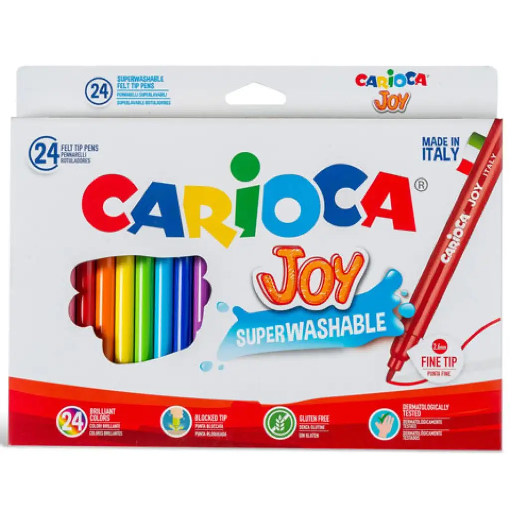 imagen de Juego de rotuladores lavables 24ud - Carioca 2