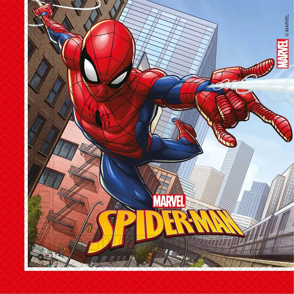 imagen de Juego de servilletas de Spider-Man – 2 capas, 33x33 cm, 20 unidades 1