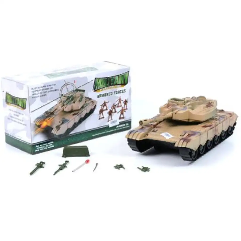 imagen de Juego de tanque con accesorios en color desértico 1