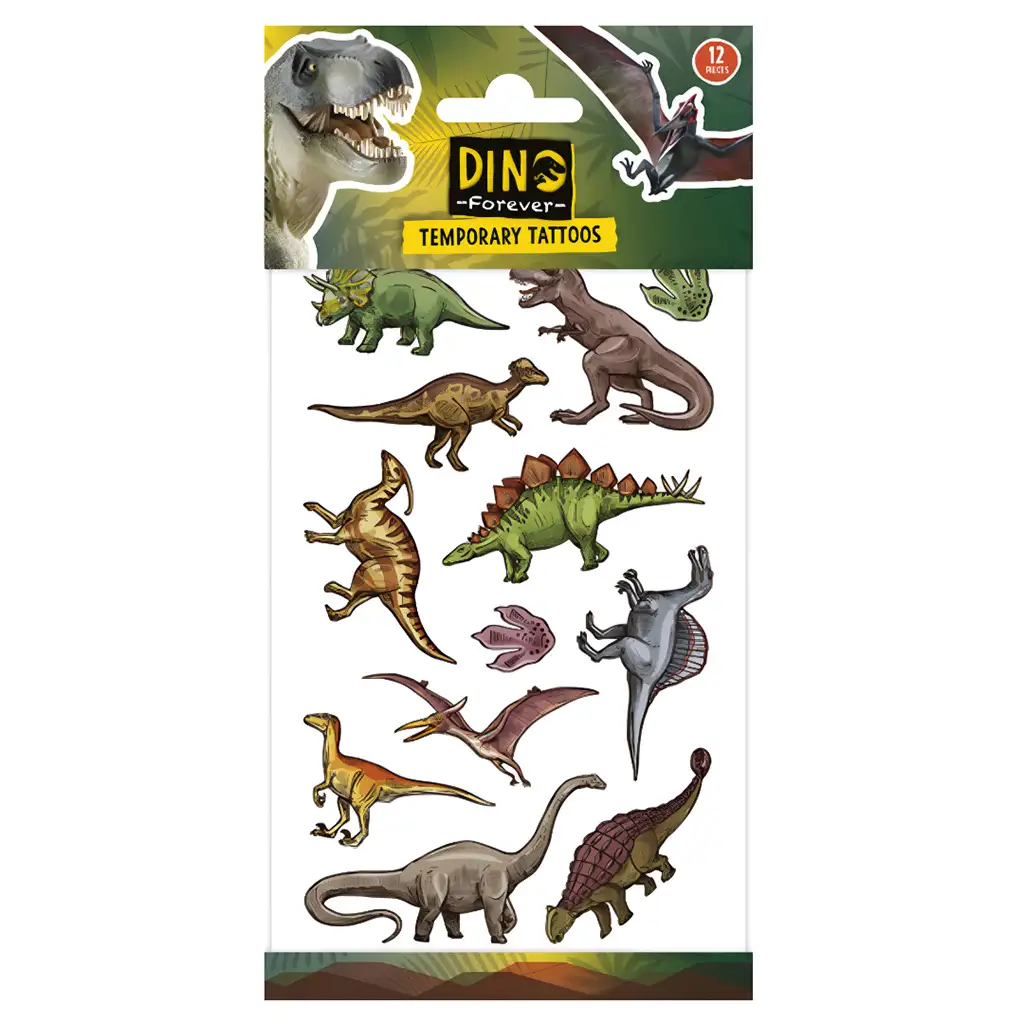 imagen de Juego de tatuajes con diseño de dinosaurio - Dino 1