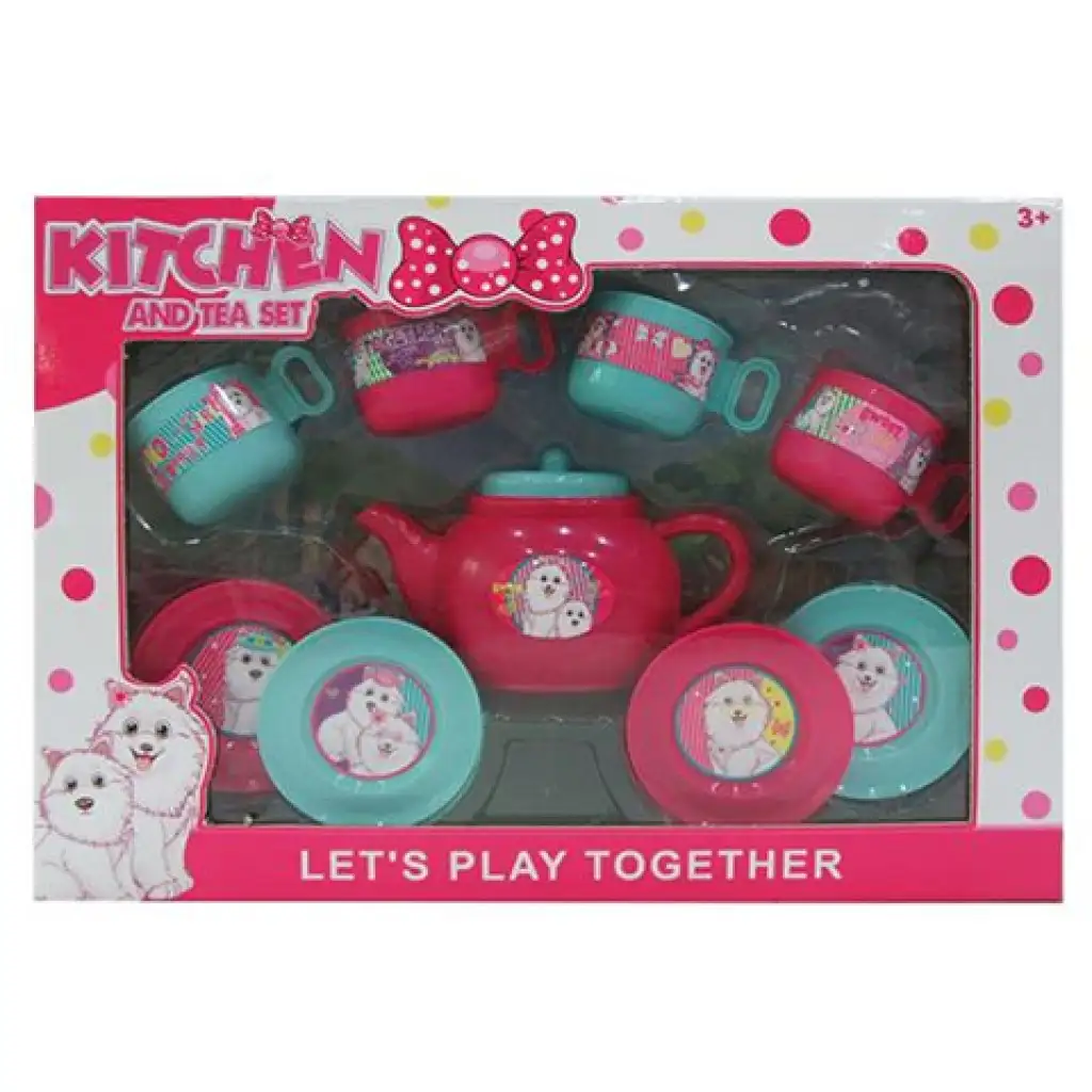 imagen de Juego de té con perritos rosa 1