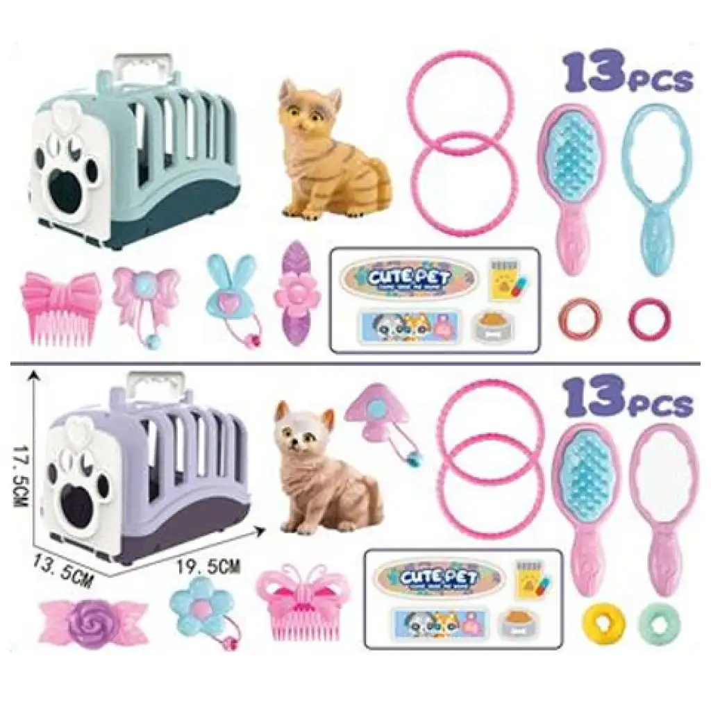 imagen de Juego de transporte de mascotas Cute Pet con gato en dos versiones 1