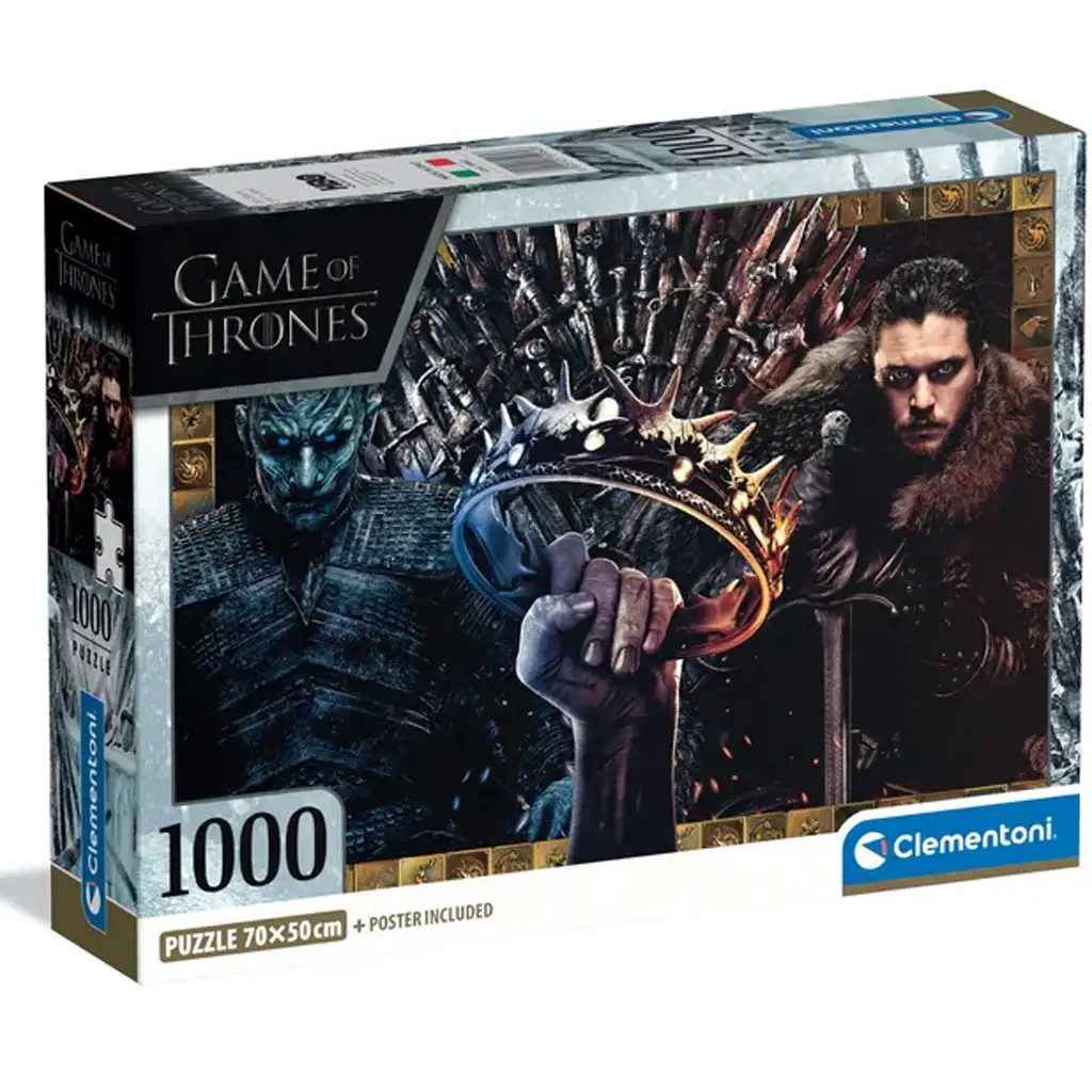 imagen de Juego de Tronos - Puzzle de 1000 piezas en la sombra del trono - Clementoni 1