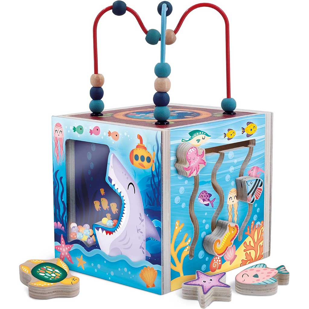 imagen de Juego sensorial de habilidades Montessori de madera - Vida submarina - Lisciani 3