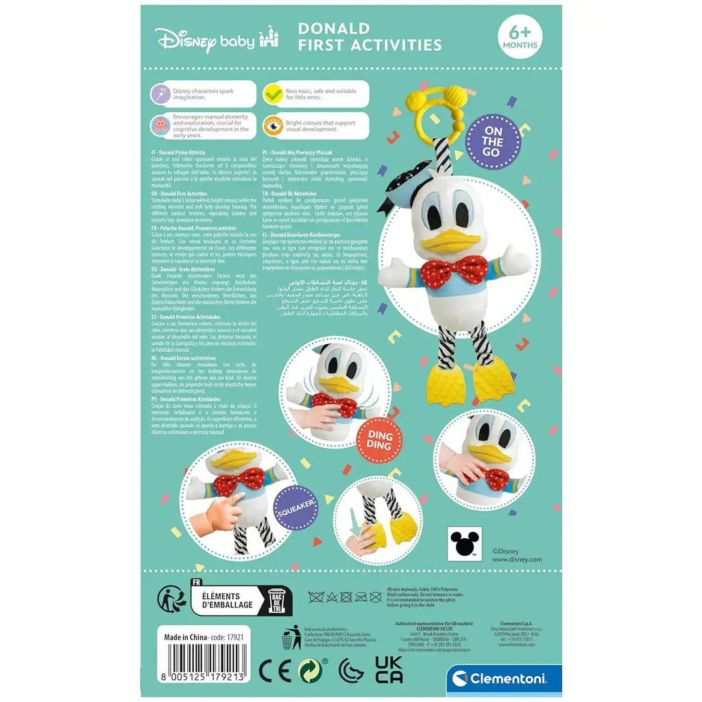 imagen de Juguete de peluche suave de Disney Donald Pato - Clementoni 3