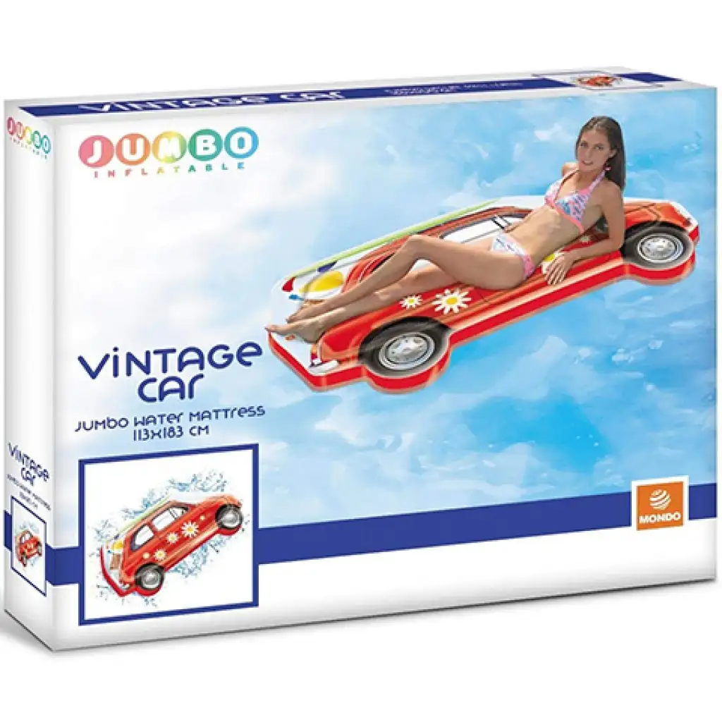 imagen de Jumbo Retro coche colchoneta 113x183cm - Mondo Toys 1