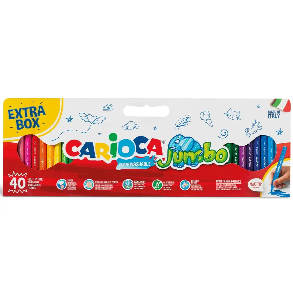 imagen de Jumbo set de 40 marcadores maxi - Carioca 1